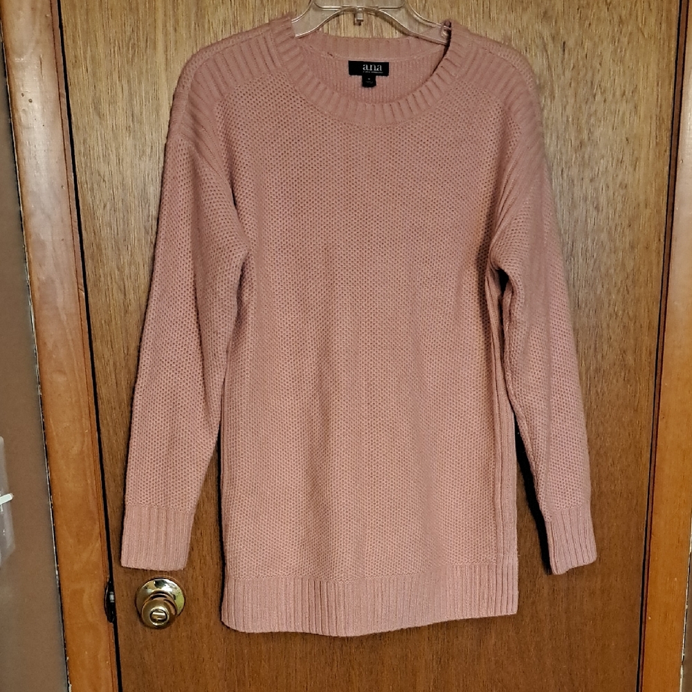 a.n.a Light Pink Womens Long Sweater Medium